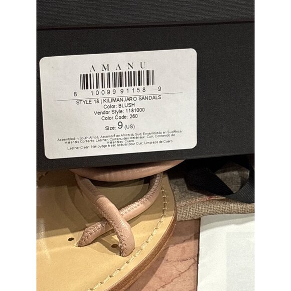 Amanu Kilimanjaro Sandals in Blush 39 New with Box Womens Wrap Flats - Picture 9 of 16
